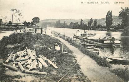 CPA FRANCE 78 "Mantes, le Port" / PENICHE / BATELLERIE