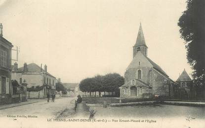 CPA FRANCE 78 "Le Mesnil Saint Denis, rue Ernest Picard et l'Eglise"