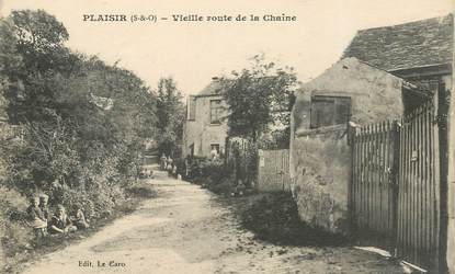 CPA FRANCE 78   "Plaisir, vieille route de la Chaîne"