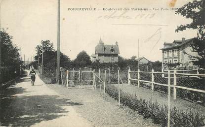 CPA FRANCE 78   "Porcheville, Bld des Parisiens"