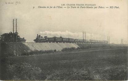CPA FRANCE 78   "Poissy, le train de Paris Mantes"