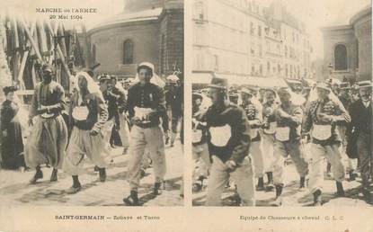 CPA FRANCE   78   "Saint Germain en Laye, Equipe de chasseurs à cheval"