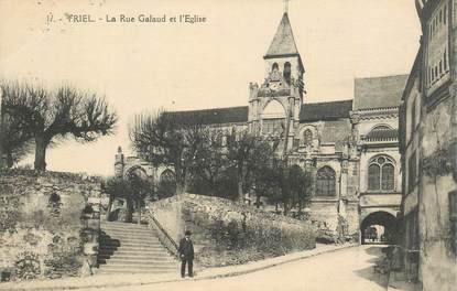 CPA FRANCE   78  "Triel sur seine, la rue Galaud et l'Eglise"