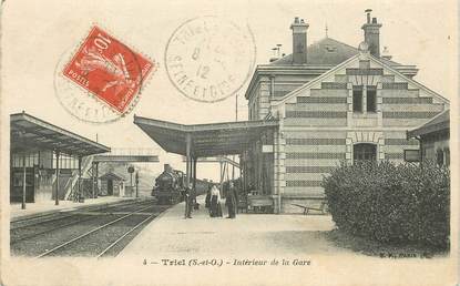 CPA FRANCE   78  "Triel sur seine, la gare" / TRAIN