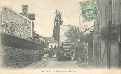 CPA FRANCE   78  "Verneuil sur Seine, la rue Saint Martin"