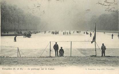CPA FRANCE   78  "Versailles, le patinage sur le canal"