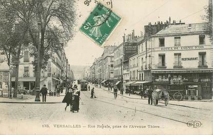 CPA FRANCE   78  "Versailles, la rue royale prise de l'avenue Thiers"