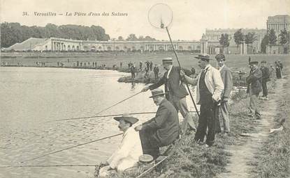 CPA FRANCE   78  "Versailles, la pièce d'eau des suisses" / PECHE