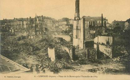 CPA FRANCE 87 "Limoges, Place de la Motte après l'incendie 1864"