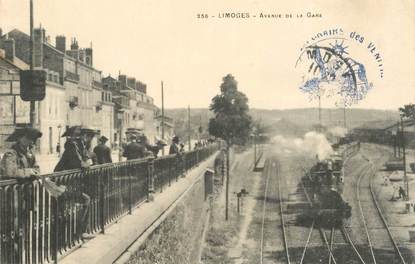 CPA FRANCE 87 "Limoges, avenue de la gare " / TRAIN