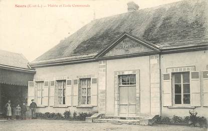 CPA FRANCE 28 "Sours, mairie et Ecole communale"