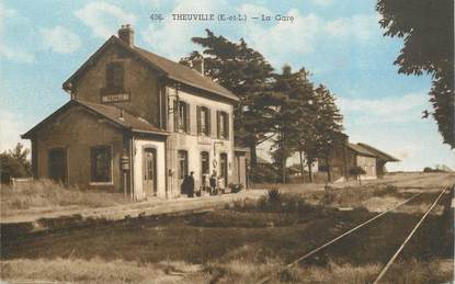 CPA FRANCE 28 "Theuville, la gare" / USAGE TARDIF