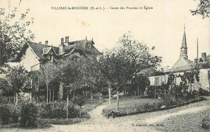 CPA FRANCE 28 "Villiers le Morhier, Cense des Pinsons et Eglise"
