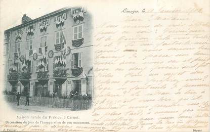 CPA FRANCE 87 "Limoges, maison natale du Psdt Carnot"