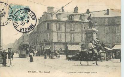 CPA FRANCE 87 "Limoges, place d'Aine, la place Carnot"