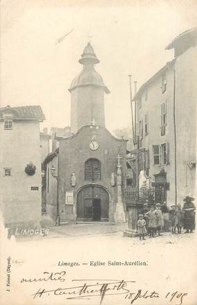 CPA FRANCE 87 "Limoges , Eglise Saint Aurélien"