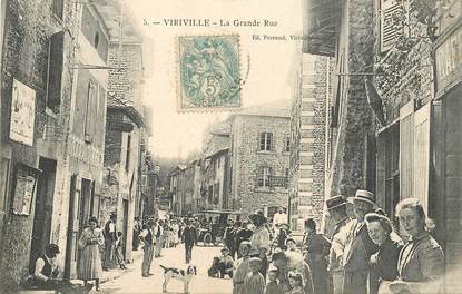 CPA FRANCE 38 "Viriville, la grande rue"