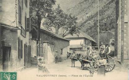 CPA FRANCE 38 "Valjouffrey, place de l'Eglise"