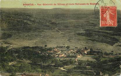 CPA ALGERIE  "Boghar, vue générale du village et route nationale de Boghari"