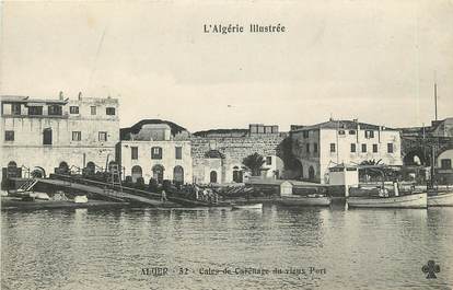 CPA ALGERIE  "Alger, cales de carenage du vieux port"