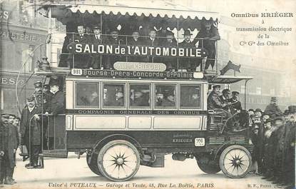 CPA FRANCE 75008 "Paris, Autobus Omnibus Kriéger à transmission électrique, rue de la Boëtie"