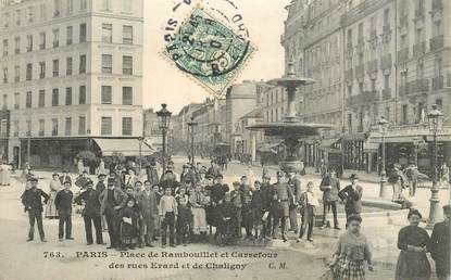 CPA FRANCE 75012 "Paris, Place de Rambouillet et carrefour des rues Erard et de Chaligny"