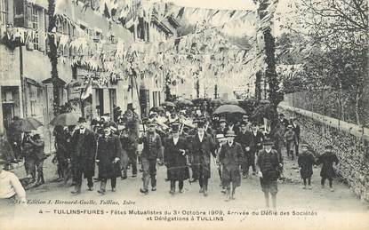 CPA  FRANCE 38 "Tullins, 1909,  Fêtes mutualistes" 