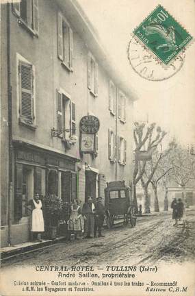    CPA  FRANCE 38 "Tullins, Central Hotel"