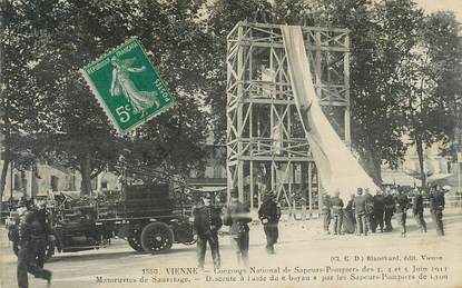 CPA FRANCE 38 "Vienne, Concours National de sapeurs pompiers"