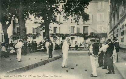CPA FRANCE 38 "Uriage les Bains, jeux de boules"