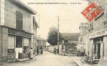 CPA FRANCE 38 "Saint Siméon de Bressieux, Grande rue" 