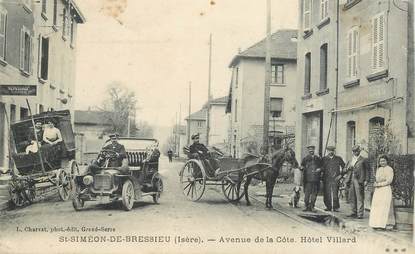 CPA FRANCE 38 "Saint Siméon de Bressieux, avenue de la Côte, Hotel Villard"