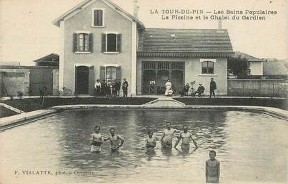 CPA FRANCE 38  "La Tour du Pin, les Bains populaires"