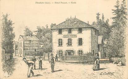 CPA FRANCE 38 "Thodure, Hotel Poucet"