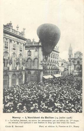 CPA FRANCE 54 "Nancy, L'accident du Ballon,  1908"