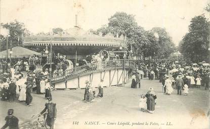  CPA FRANCE 54 "Nancy, cours Léopold, pendant la foire" / MANÈGE 