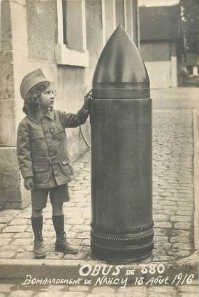  CARTE PHOTO FRANCE 54 "Nancy, obus, 1916"