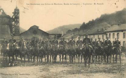  CPA FRANCE 54 "Les gendarmes aux Grèves de Moulaine"