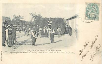 CPA FRANCE 49 "Rochefort sur Loire, jeu de la boule ronde"