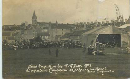 CARTE PHOTO FRANCE 53 "Pré en Pail, 1912" / AVIATION