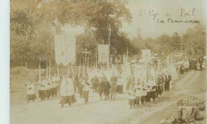 CARTE PHOTO FRANCE 53 "Saint Cyr en Pail, la communion"