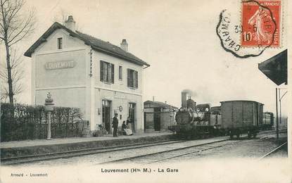 CPA FRANCE 52 "Louvemont, la gare" / TRAIN