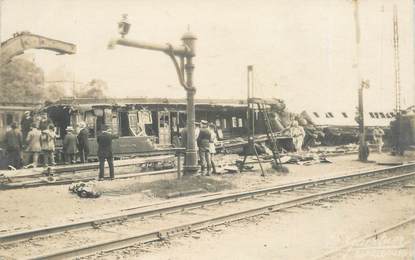 CARTE PHOTO FRANCE 57 "Sarrebourg, accident de chemin de fer" / TRAIN