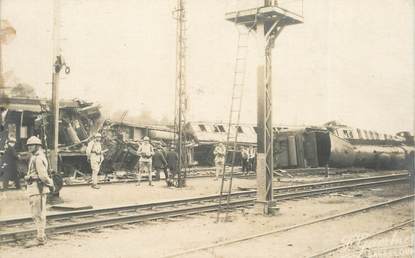 CARTE PHOTO FRANCE 57 "Sarrebourg, accident de chemin de fer" /  TRAIN 