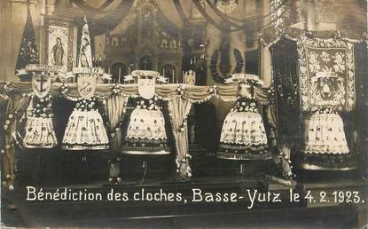 CARTE PHOTO FRANCE 57 "Bénédiction des cloches, Basse Yutz, 1923"