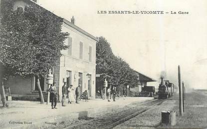 CPA FRANCE 51 "Les Essarts le Vicomte, la gare"