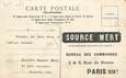 CPA FRANCE 75019 "Paris, Attelage" / PUBLICITE Source MERY au verso