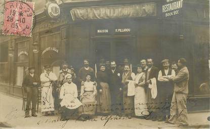 CARTE PHOTO FRANCE 75014 "Paris, Restaurant maison P.Pillarou, rue Alphonse Daudet"