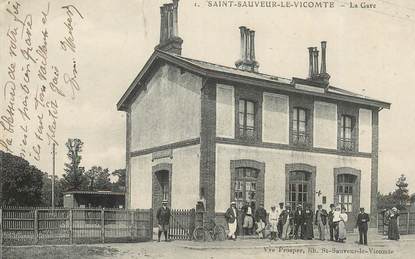 CPA FRANCE 50 "Saint Sauveur le Vicomte, la gare"