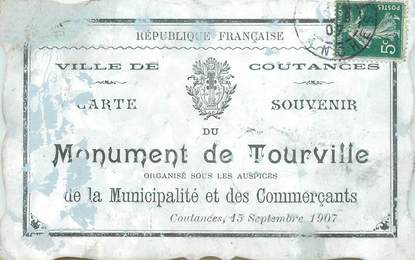 CPA FRANCE 50 "Coutances, souvenir du monument de Tourville"